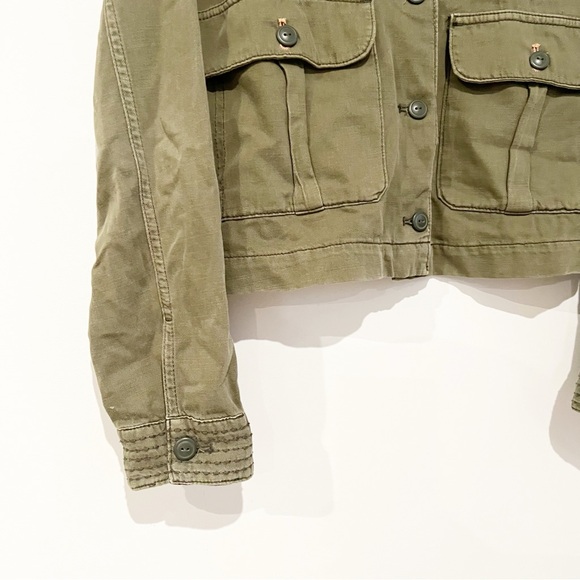 Anthropologie Maisie Chore Cropped Utility Twill Cargo Pocket Jacket Size small - Picture 12 of 16